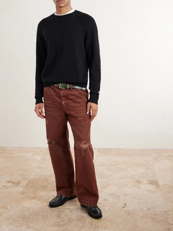  Enfants Riches Déprimés - Paint Straight-leg Distressed Cotton-canvas Trousers - Men - Brown - Uk/us 30 