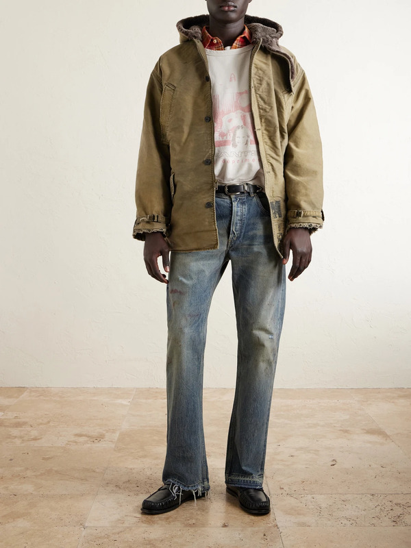  Enfants Riches Déprimés - Vienna Appliquéd Shearling-trimmed Padded Cotton-sateen Hooded Parka - Men - Green - S 