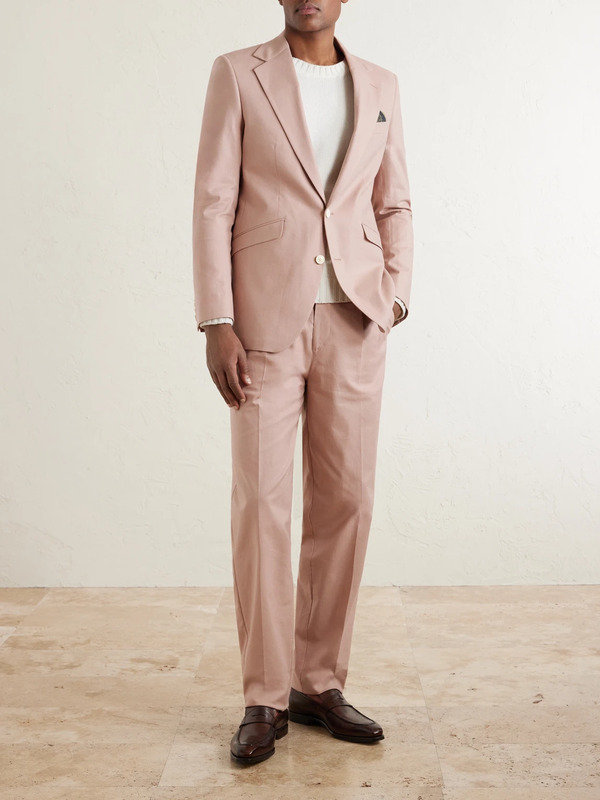  Favourbrook - Cooper Linen-blend Suit Jacket - Men - Pink - Uk/us 36 
