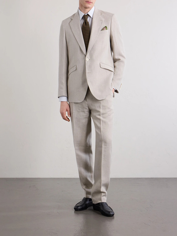  Favourbrook - Cooper Linen Suit Jacket - Men - Gray - Uk/us 36 