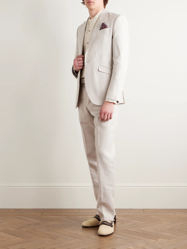  Favourbrook - Slim-fit Linen Suit Trousers - Men - Neutrals - Uk/us 38 