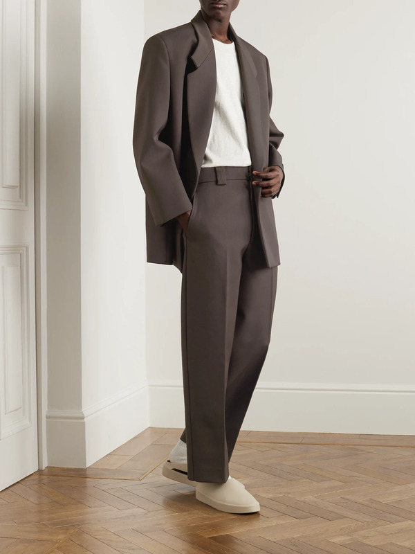 Fear Of God - Eternal Straight-leg Virgin Wool And Cotton-blend Twill Trousers - Men - Brown - It 46 
