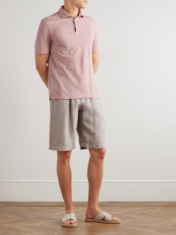  Fedeli - Vico Straight-leg Linen Drawstring Shorts - Men - Brown - Xs 