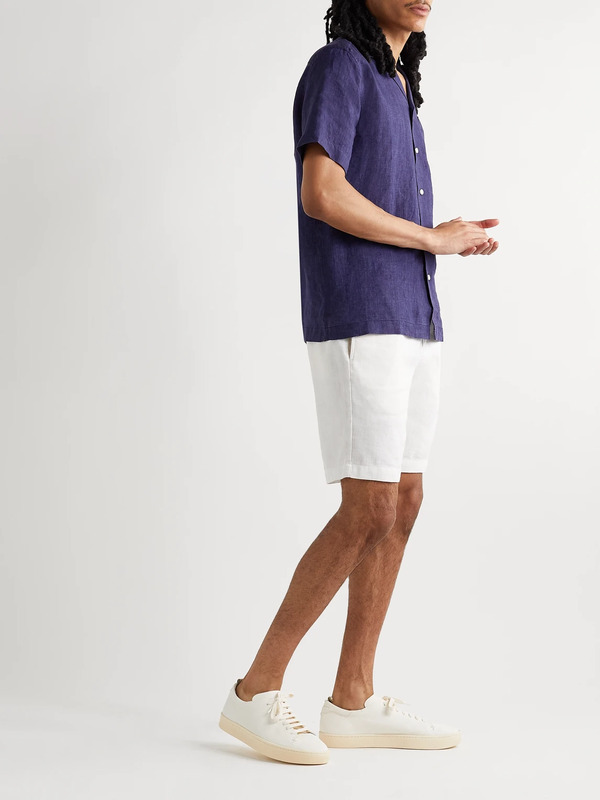  Frescobol Carioca - Felipe Straight-leg Linen And Cotton-blend Drawstring Shorts - Men - White - Uk/us 28 