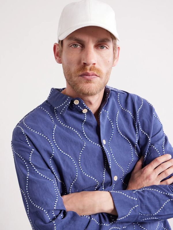  Frescobol Carioca - Fernando Linen Baseball Cap - Men - Neutrals 