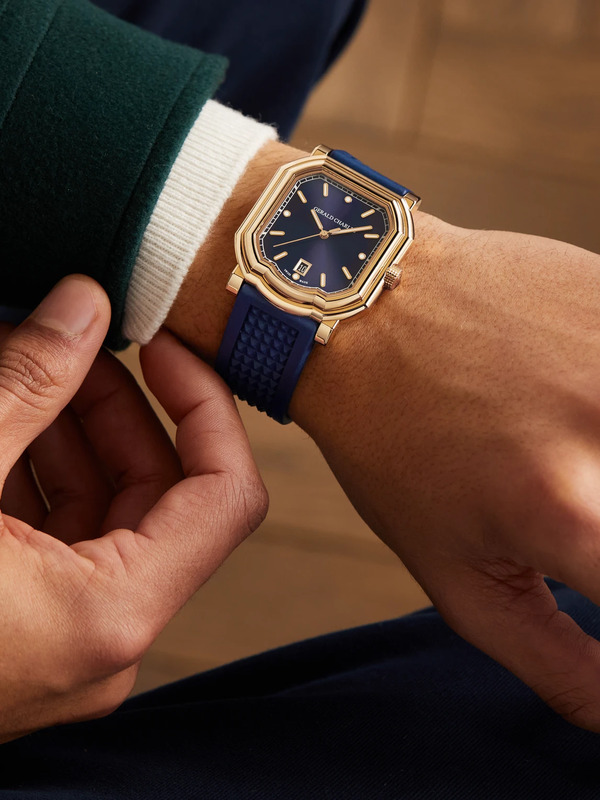  Gerald Charles - Maestro 2.0 Ultra-thin Automatic 39mm 18-karat Rose Gold And Rubber Watch, Ref. No. Gc2.0-rg-01 - Men - Blue 