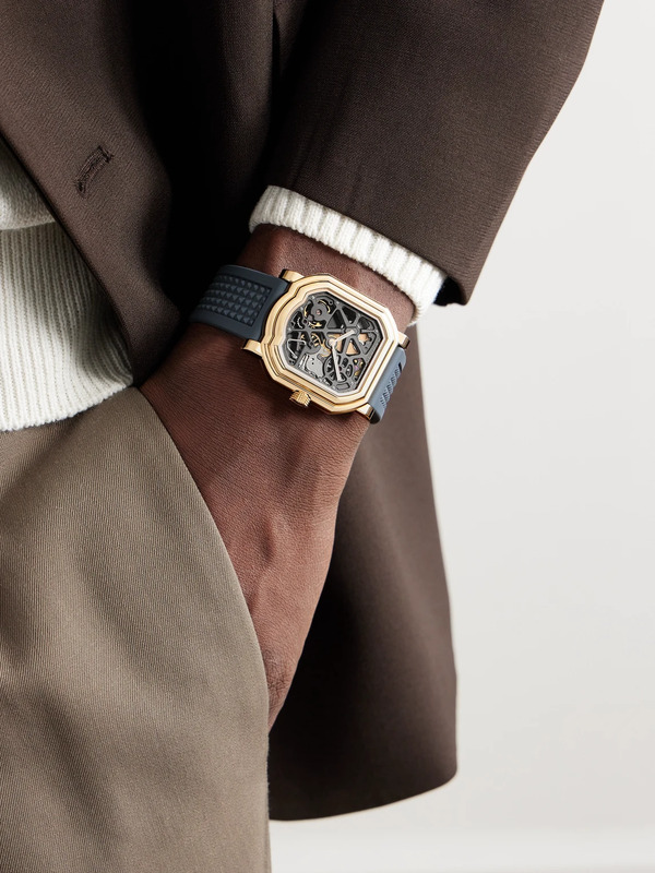  Gerald Charles - Octavio Garcia Maestro 8.0 Squelette 39mm Automatic 18-karat Rose Gold And Rubber Watch, Ref. No. Gc8.0-rg-06 - Men - Gray 