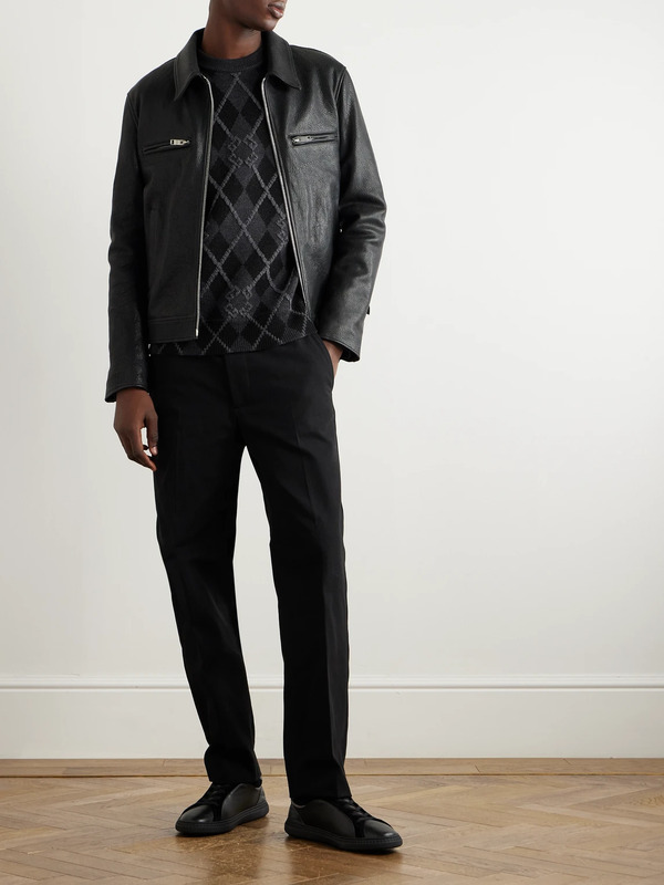  Givenchy - Argyle Wool-blend Sweater - Men - Gray - S 