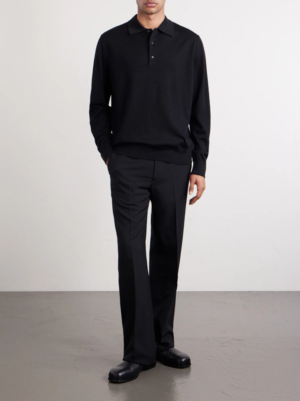  Givenchy - Wool Polo Sweater - Men - Black - S 
