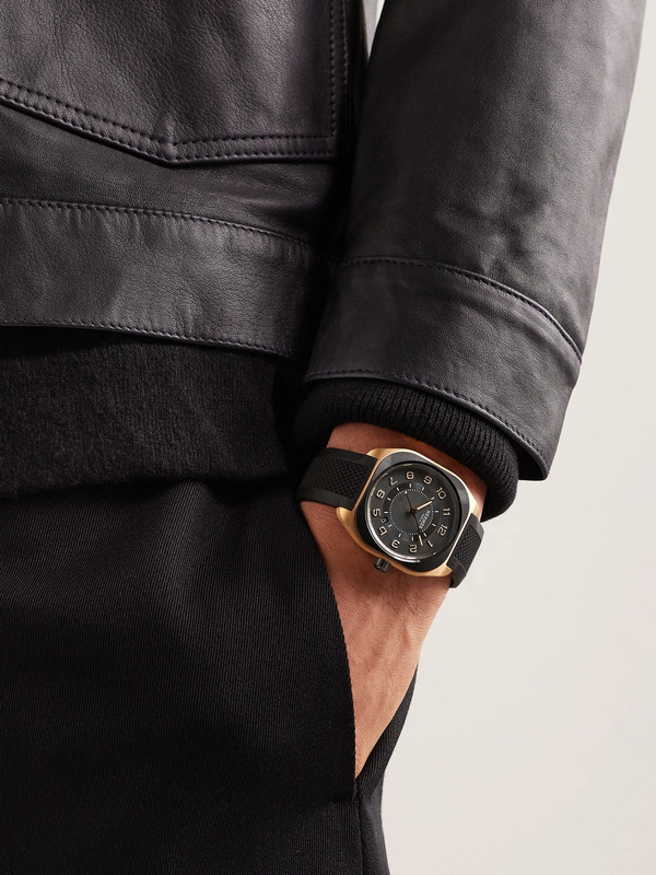  Hermès Timepieces - H08 Automatic 39mm Dlc-coated Titanium, Rose Gold And Rubber Watch, Ref. No. 060124ww00 - Men - Black 