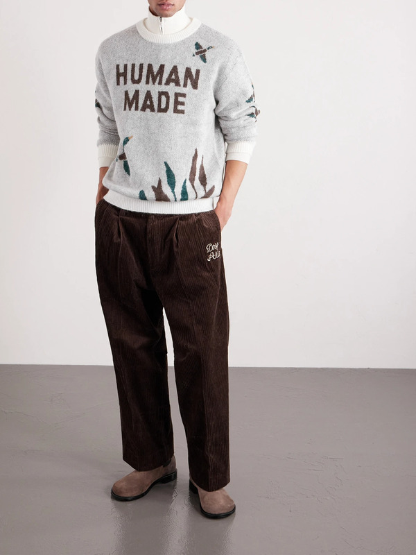  Human Made - Jacquard-knit Sweater - Men - Gray - S 