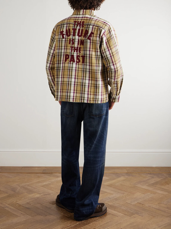  Human Made - Logo-appliquéd Checked Cotton Shirt - Men - Neutrals - S 