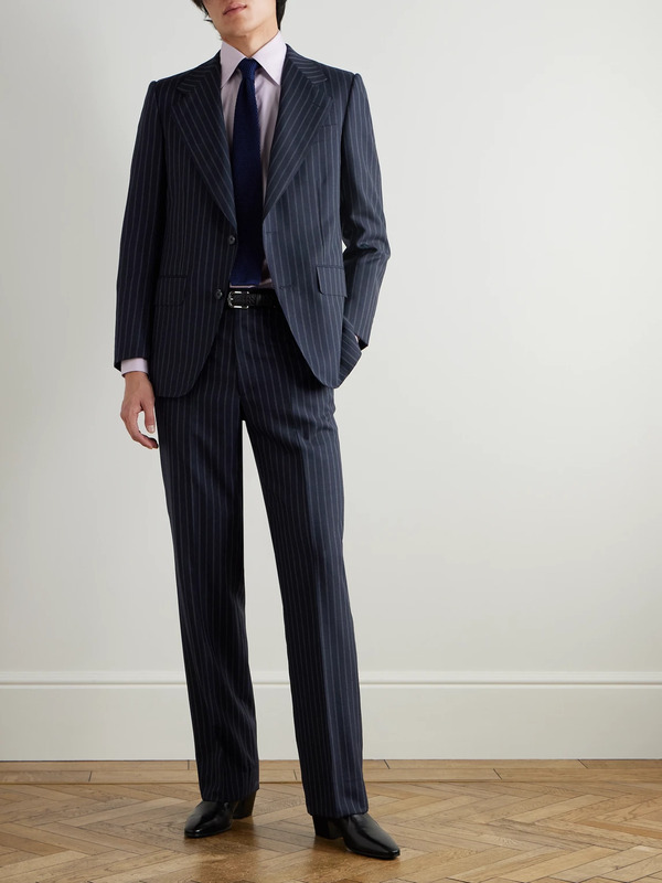  Husbands - Pinstriped Wool Suit Jacket - Men - Blue - It 46 