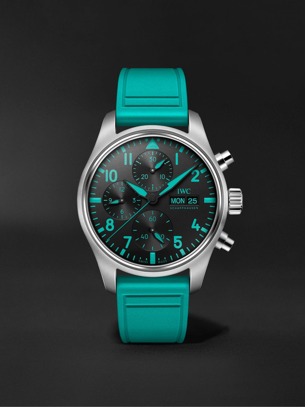  Iwc Schaffhausen - Pilot's Watch Mercedes-amg Petronas Formula One™ Team Edition Automatic Chronograph 41mm Titanium And Leather Watch, Ref. No. Iwiw388108 - Men - Black 