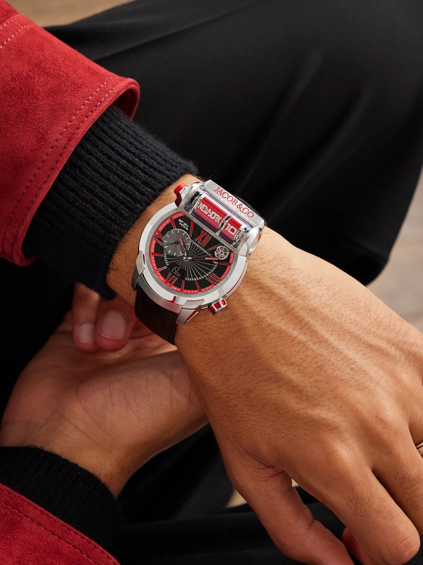  Jacob & Co. - Epic Sf24 Racing Limited Edition Automatic 45mm Titanium And Leather Watch, Ref. No Es101.20.ns.yr.abvea - Men - Red 