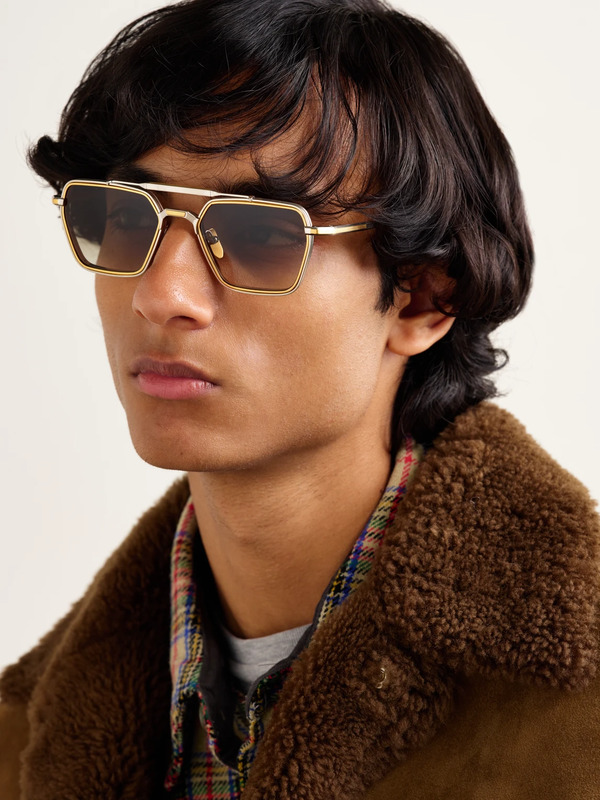  Jacques Marie Mage - Commodore Aviator-style Silver And Gold-tone Beta Titanium Sunglasses - Men - Silver 
