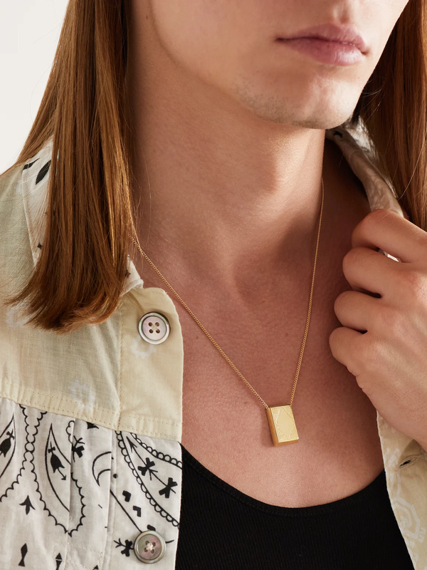  Jacquie Aiche - Prayer Box Gold Chain Necklace - Men - Gold 