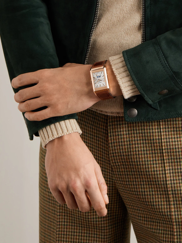  Jaeger-lecoultre - Reverso Tribute Duoface Calendar 49.4mm X 29.9mm 18-karat Pink Gold And Leather Watch, Ref. No Q3912530 - Men - Silver 