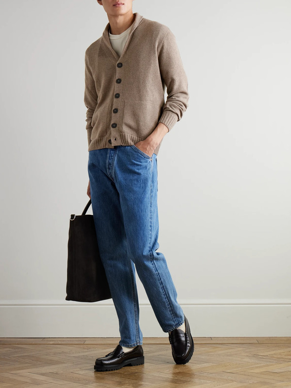  John Smedley - Rockford Shawl-collar Recycled-cashmere And Merino Wool-blend Cardigan - Men - Brown - S 