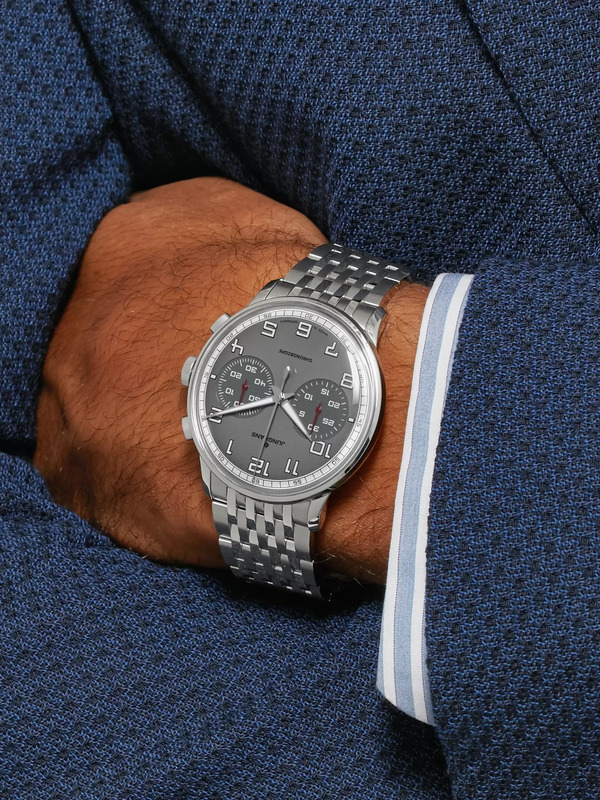  Junghans - Meister Driver Chronoscope Automatic 40mm Stainless Steel Watch, Ref. No. 027/3686.44 - Men - Silver 