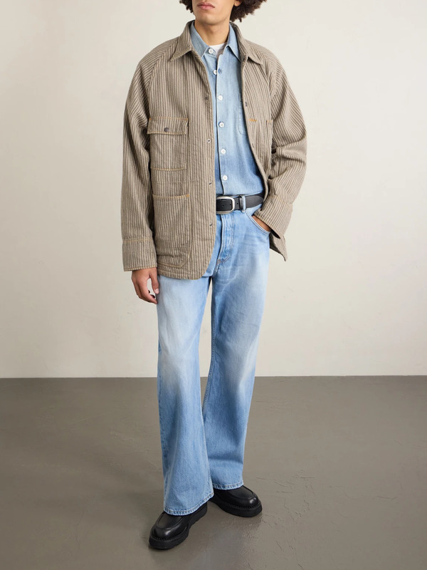  Kapital - Pinstriped Cotton-blend Twill Jacket - Men - Gray - 2 