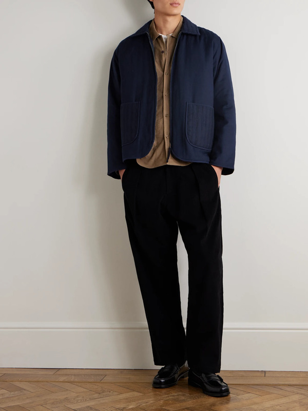  Kardo - Amardeep Embroidered Cotton-herringbone Jacket - Men - Blue - S 
