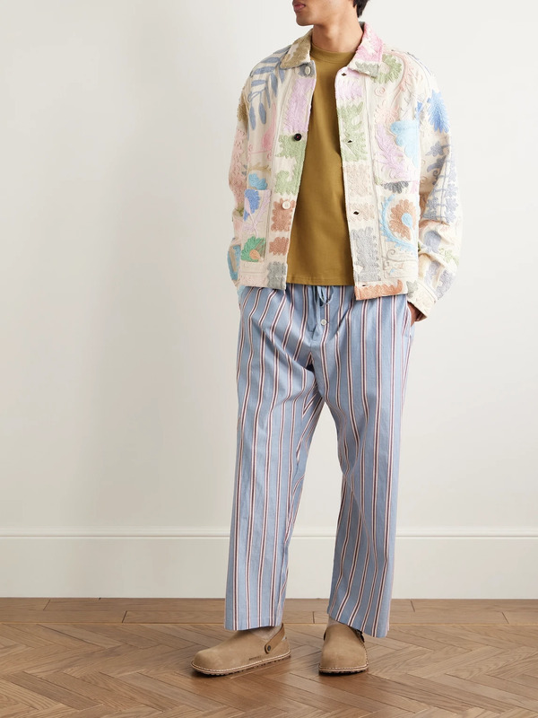  Kardo - Bodhi Embroidered Cotton Jacket - Men - Neutrals - S 