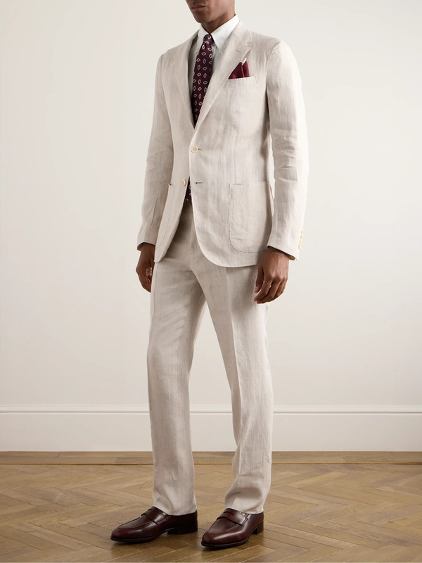  Kingsman - Linen Suit Jacket - Men - Neutrals - It 46 