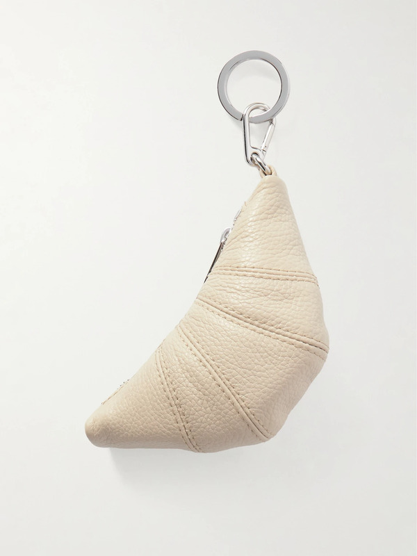  Lemaire - Croissant Full-grain Leather Key Fob - Men - Brown 