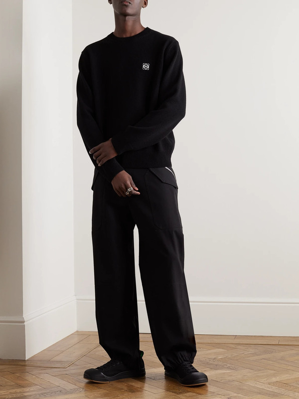  Loewe - Anagram Logo-embroidered Wool Sweater - Men - Black - Xs 
