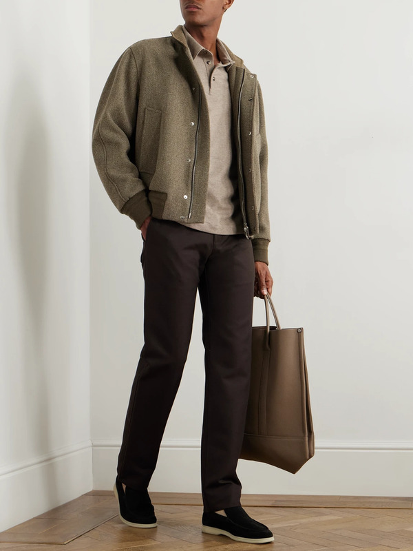  Loro Piana - Harper Portland Straight-leg Wool And Cotton-blend Twill Trousers - Men - Brown - It 56 