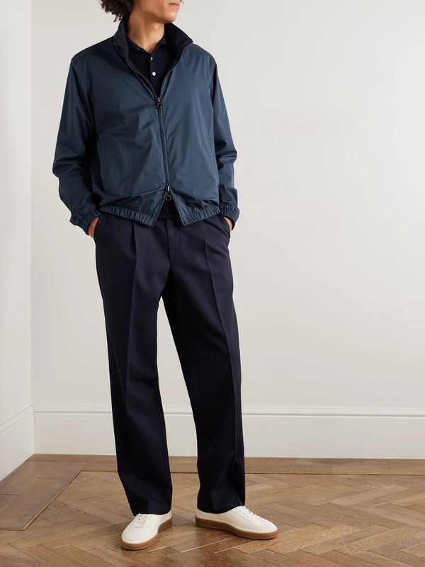  Loro Piana - Reversible Windmate® Storm System® Nylon And Cashmere Blouson Jacket - Men - Blue - It 46 