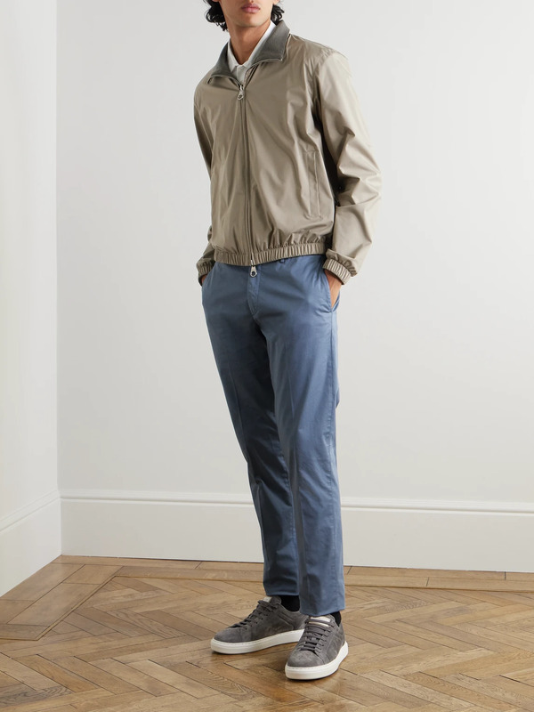  Loro Piana - Reversible Windmate® Storm System® Shell And Cashmere Bomber Jacket - Men - Brown - It 48 