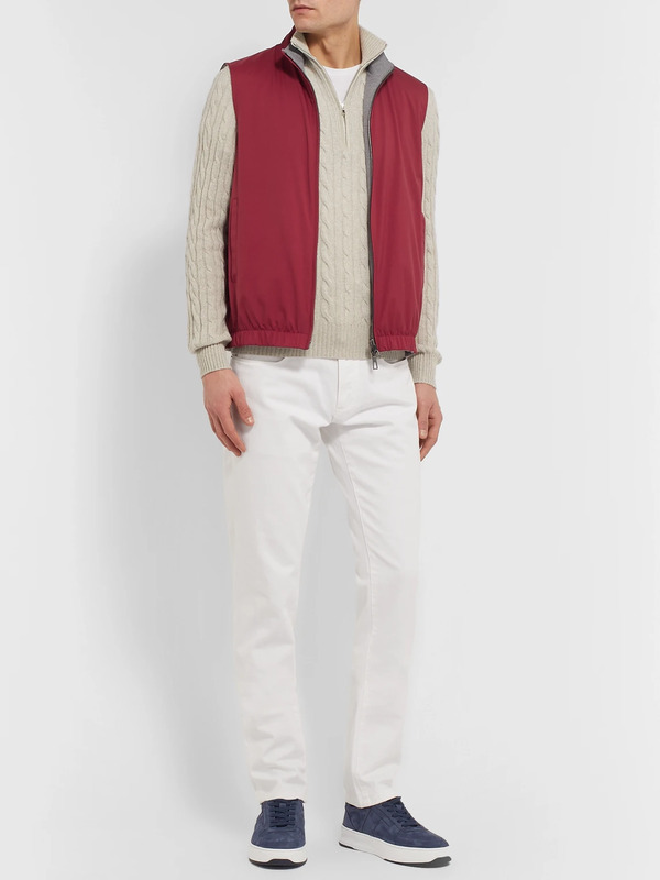  Loro Piana - Slim-fit Reversible Storm System Shell And Super Wish Virgin Wool Gilet - Men - Red - It 46 