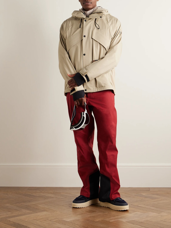  Loro Piana - Zurs Stretchjersey-trimmed 3l Storm System® Nylon Hooded Ski Jacket - Men - Neutrals - M 