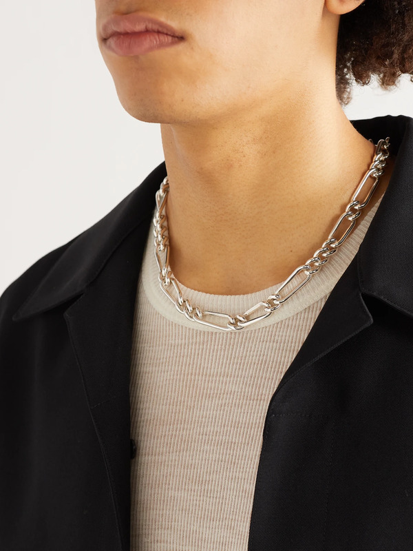  Maor - Unity Link Sterling Silver Necklace - Men - Silver 