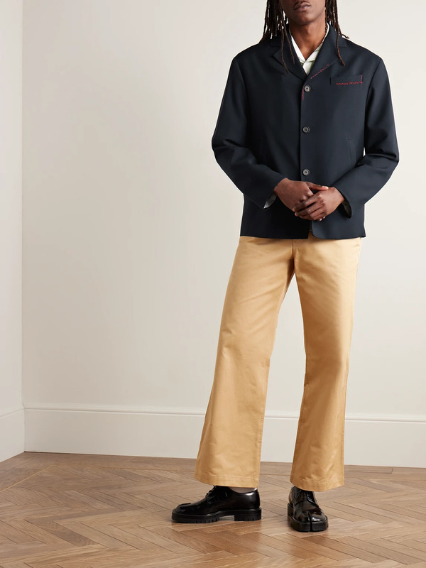  Marni - Unstructured Wool Blazer - Men - Blue - It 52 