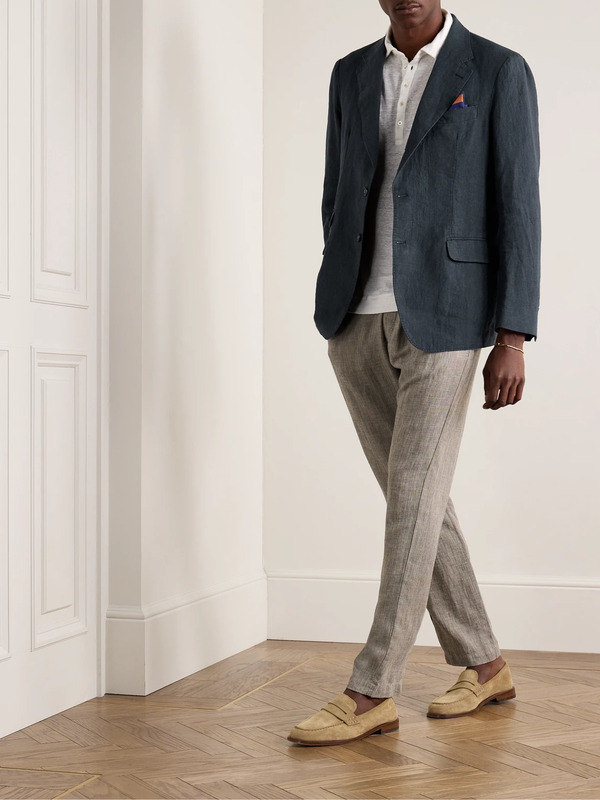  Massimo Alba - Catch2 Linen Blazer - Men - Gray - It 52 