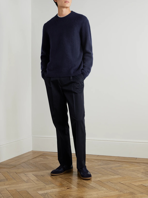  Mr P. - Brushed-cashmere Sweater - Men - Blue - Xs 