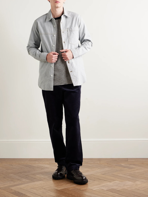  Mr P. - Canvas Overshirt - Men - Gray - Xs 