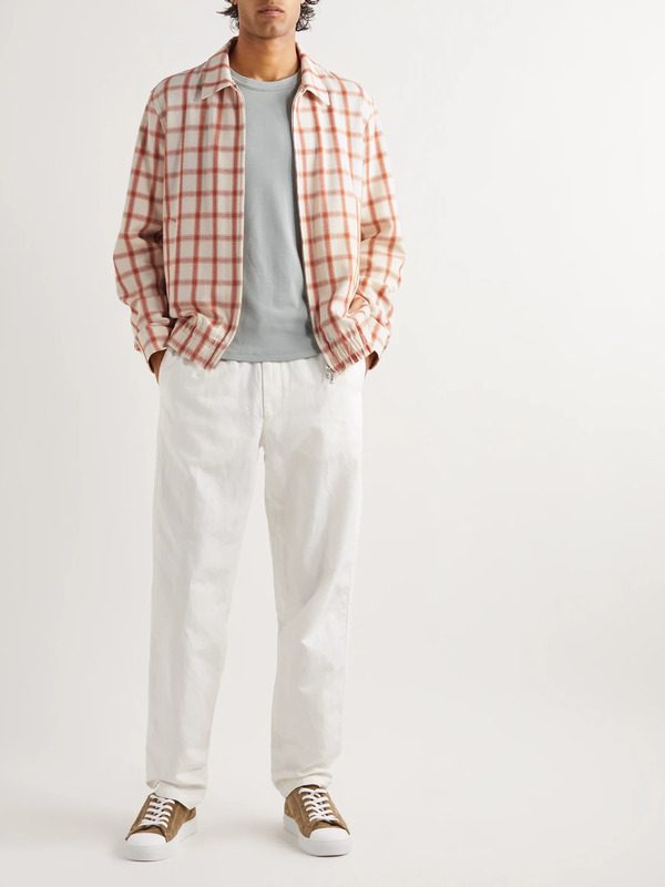  Mr P. - Checked Cotton-blend Blouson Jacket - Men - Orange - Xs 