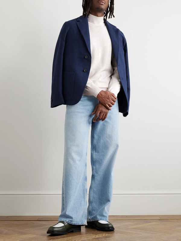  Mr P. - Merino Wool Mock-neck Sweater - Men - Neutrals - Xs 