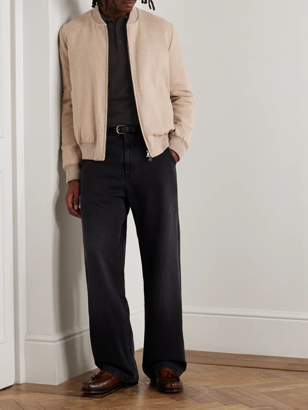  Mr P. - Padded Cashmere-blend Bomber Jacket - Men - Neutrals - Xs 