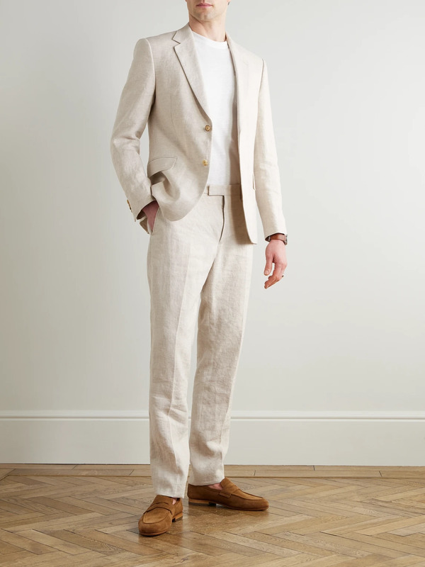  Mr P. - Regular-fit Linen Suit Jacket - Men - Neutrals - 36 