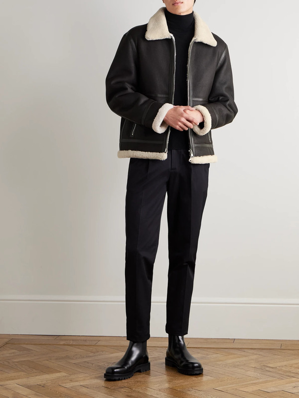  Mr P. - Shearling Bomber Jacket - Men - Brown - Xs 
