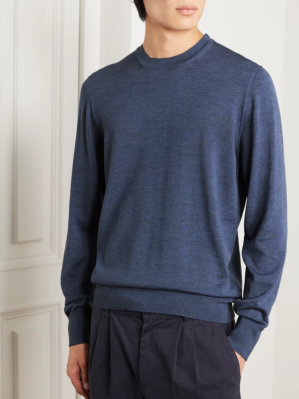  Mr P. - Slim-fit Merino Wool Sweater - Men - Blue - Xxl 