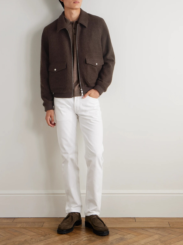  Mr P. - Wool-blend Bouclé Blouson Jacket - Men - Brown - Xs 