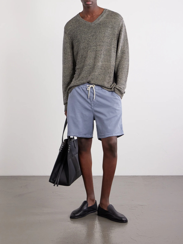  Nn07 - Gregor Straight-leg Tencel™ Lyocell And Lenzing™ Ecovero™-blend Twill Drawstring Shorts - Men - Blue - S 