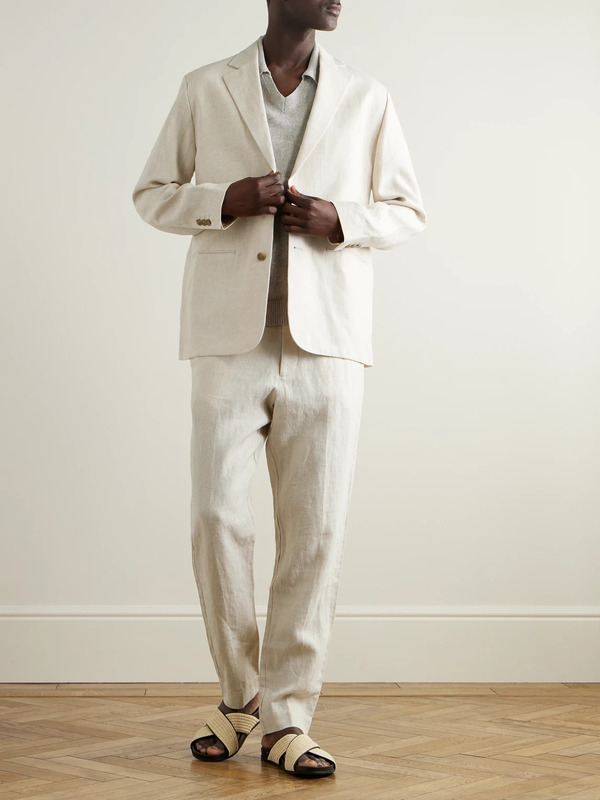 Nn07 - Timo 1454 Linen Suit Jacket - Men - Neutrals - Xxl 