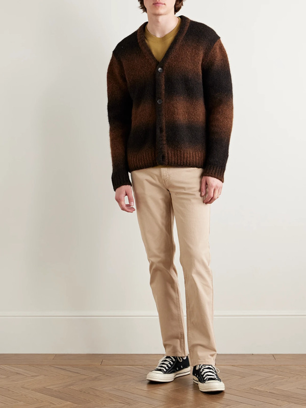  Nn07 - Tony 1923 Slim-fit Garment-dyed Organic Cotton-blend Twill Trousers - Men - Neutrals - Uk/us 28 